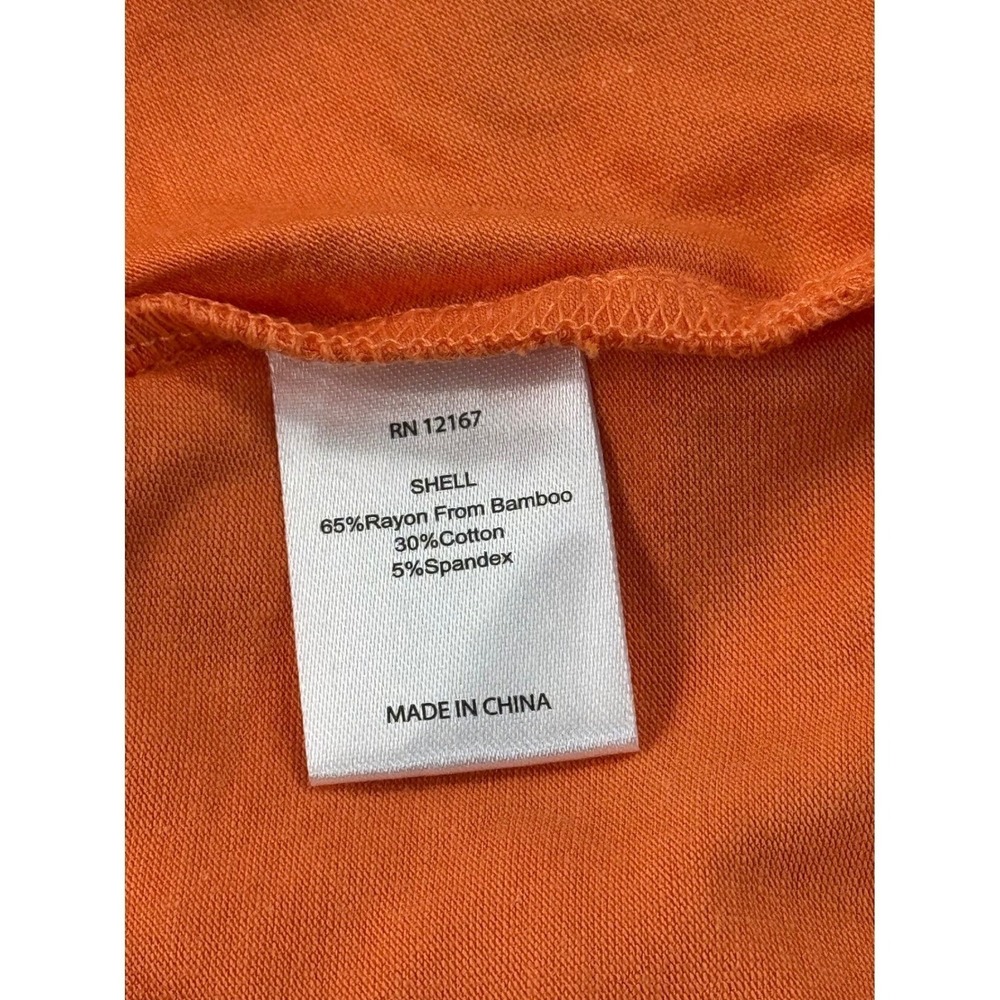 Laurie Felt Tangerine Orange Bamboo Cotton Henley Top A601119 XS - Picture 9 of 9